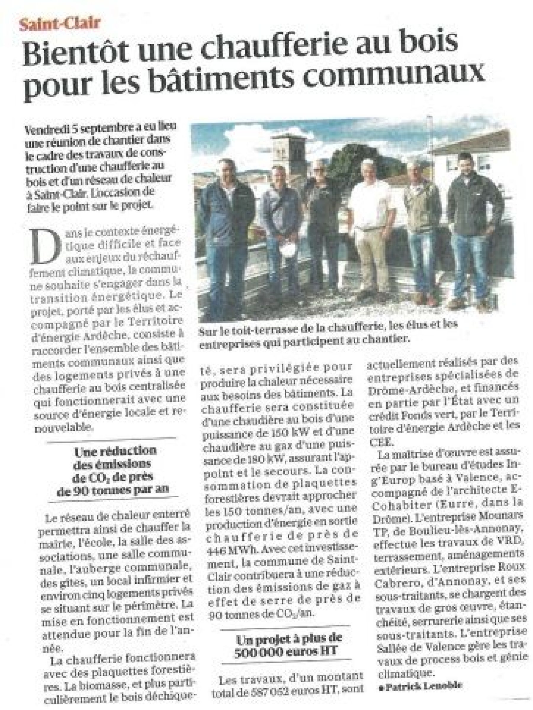 article chaufferie bois