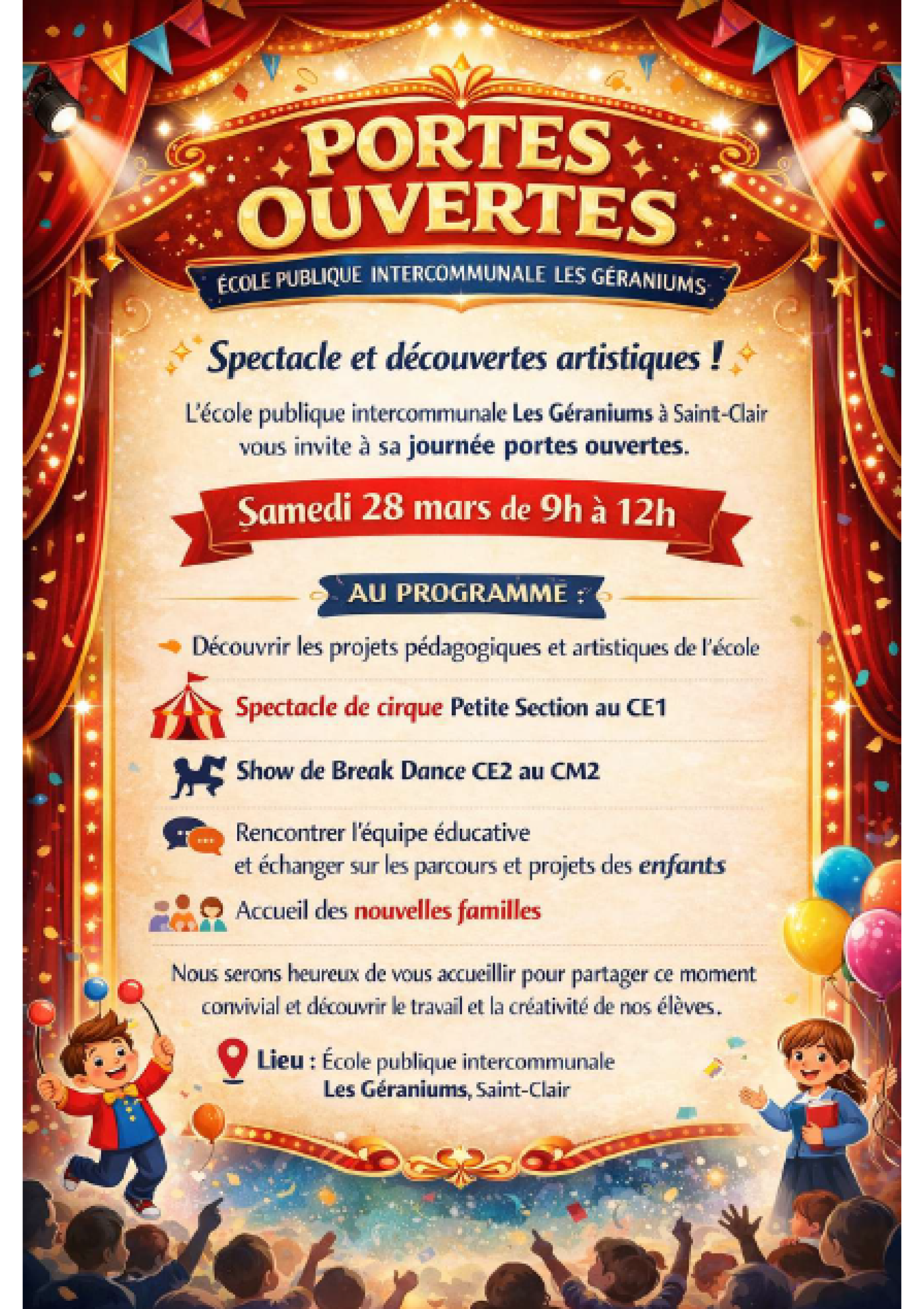 Porte ouverte Les Géraniums