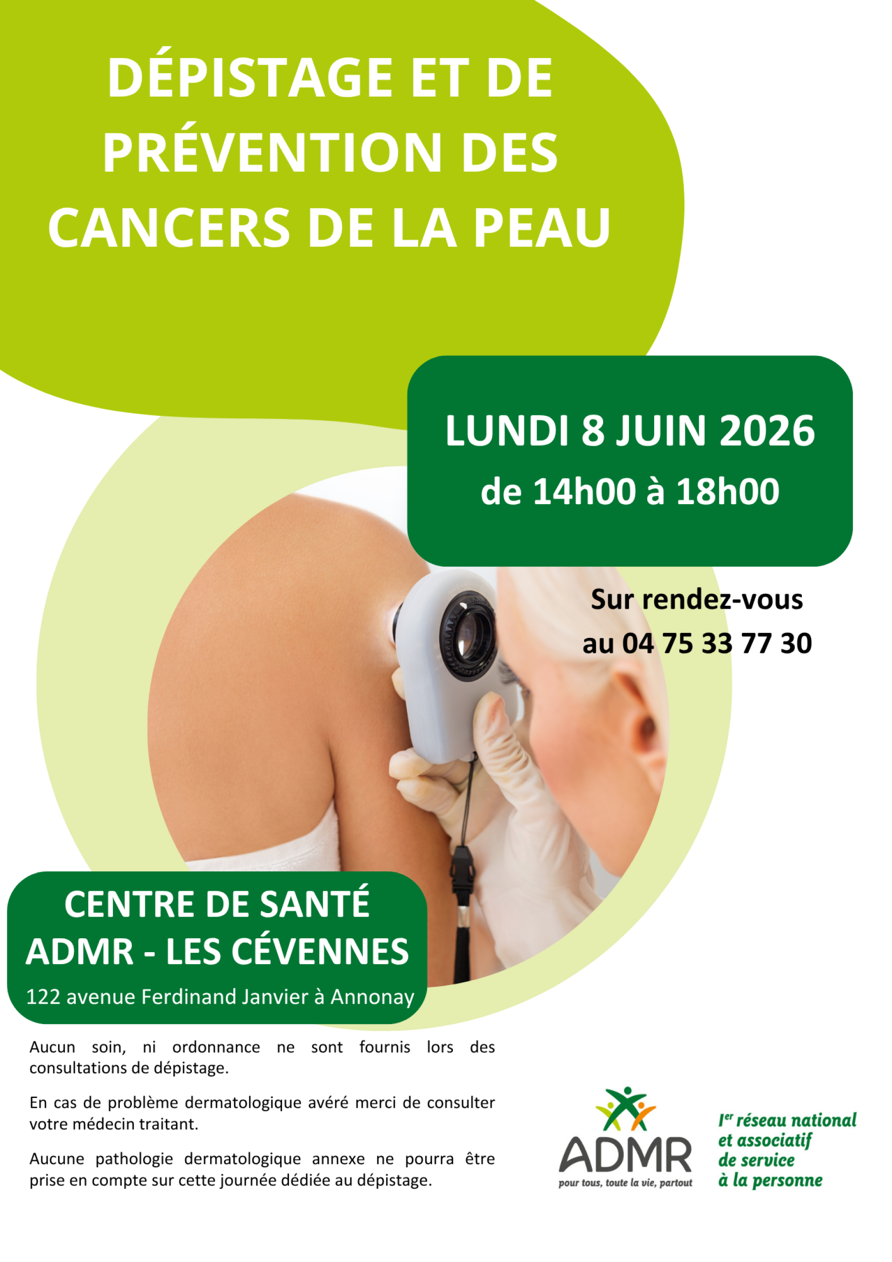 sensibilisation et dépistage cancer cutané