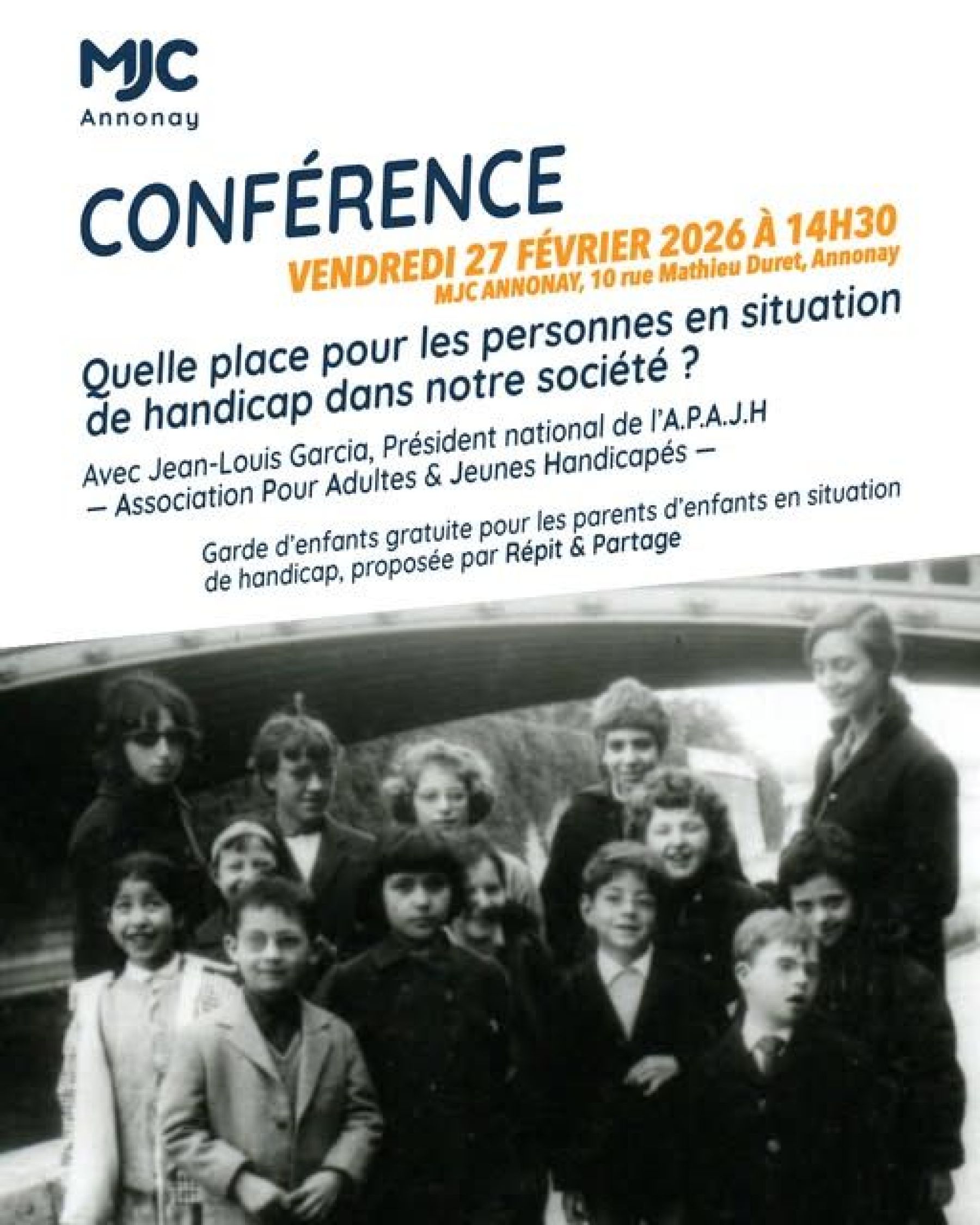 CONFERENCE HANDICAP MJC 27 FEVRIER