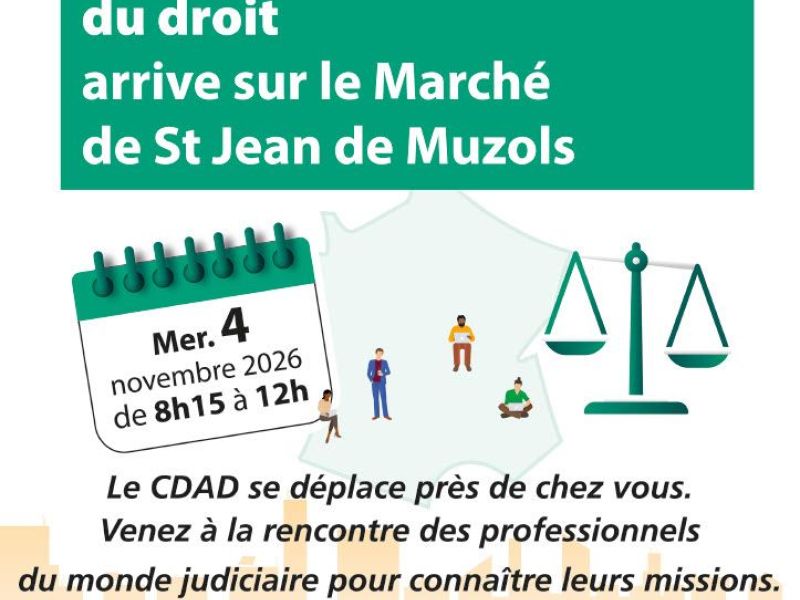 Caravane du droit à Saint-Jean-de-Muzols le 4 novembre