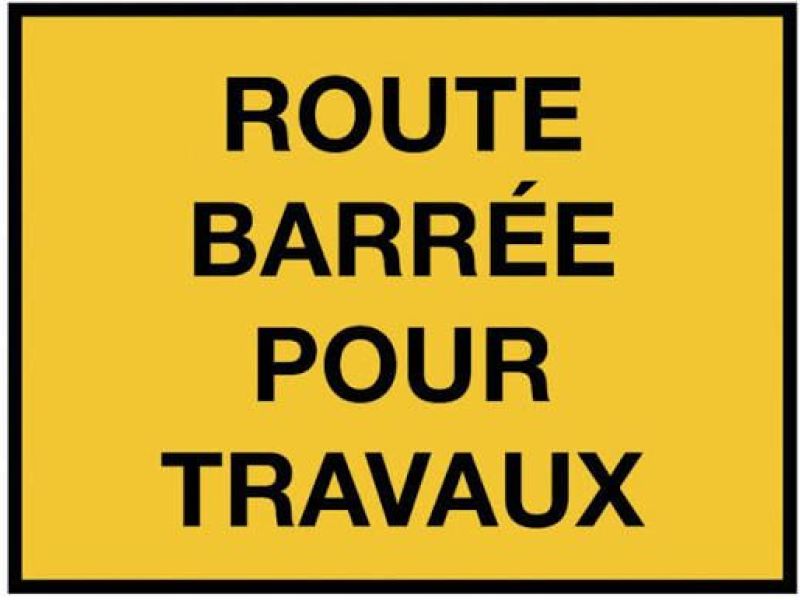 Route Barrée Rue du Centre et Rue des crochets à COMBES
